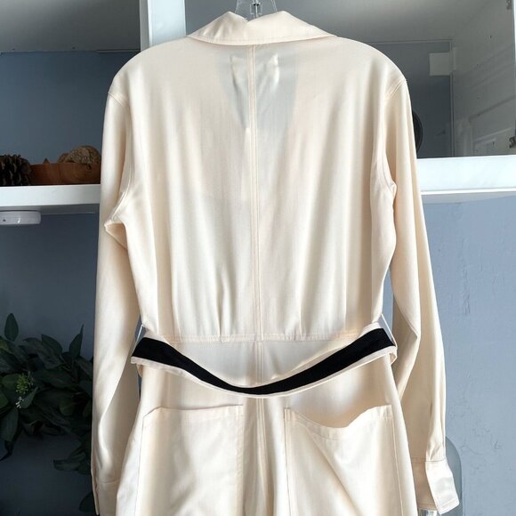Zara Collection Cream Belted Jumpsuit Wool XS/S - Picture 3 of 10